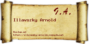 Illavszky Arnold névjegykártya