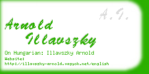 arnold illavszky business card